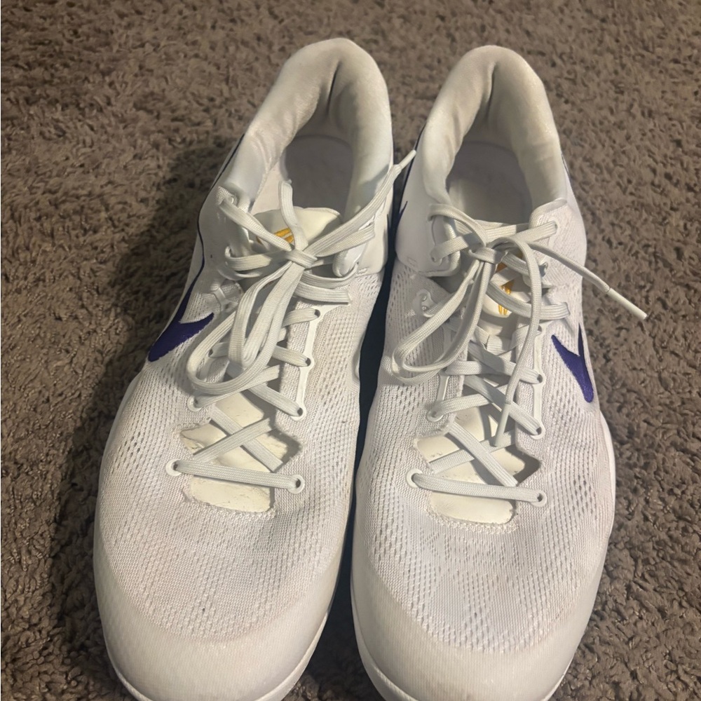 White and Purple Nike Sneakers